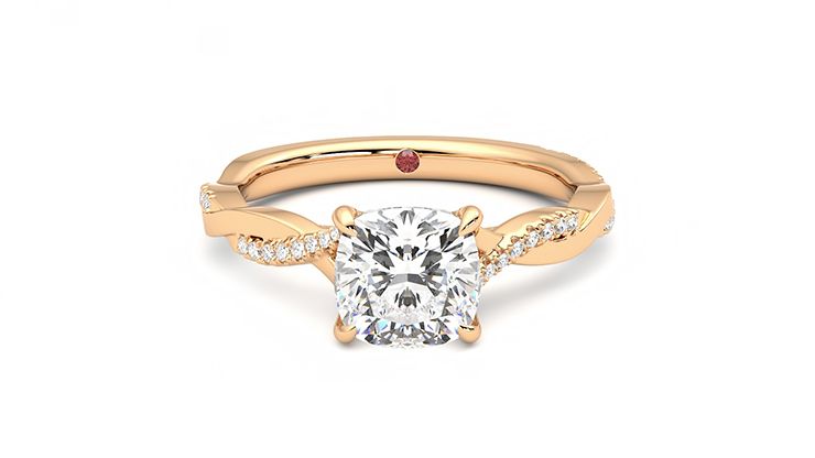 Taylor & Hart Cassia Cushion Engagement Ring 360 degree image 0