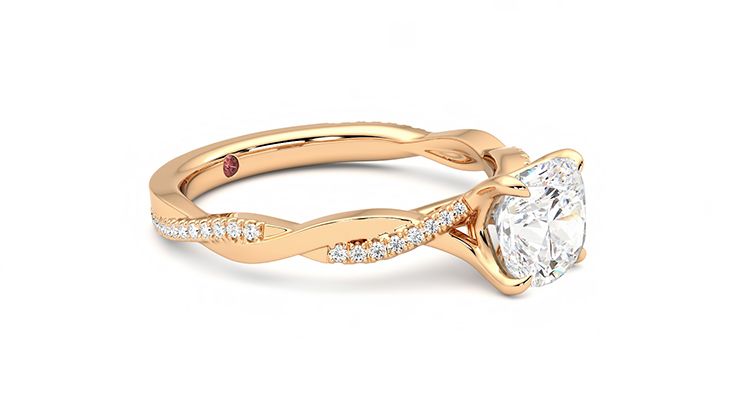 Taylor & Hart Cassia Cushion Engagement Ring 360 degree image 7