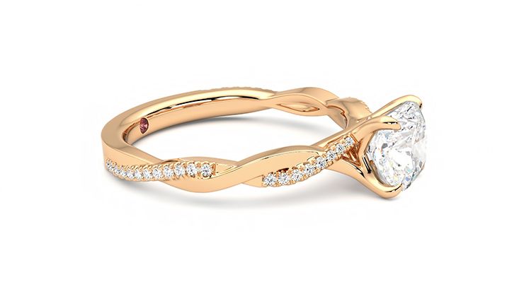 Taylor & Hart Cassia Cushion Engagement Ring 360 degree image 8
