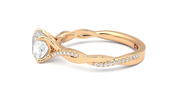 Taylor & Hart Cassia Cushion Engagement Ring 360 degree image 21
