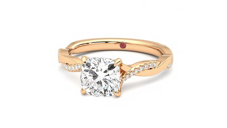Taylor & Hart Cassia Cushion Engagement Ring 360 degree image 27