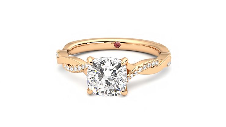 Taylor & Hart Cassia Cushion Engagement Ring 360 degree image 28