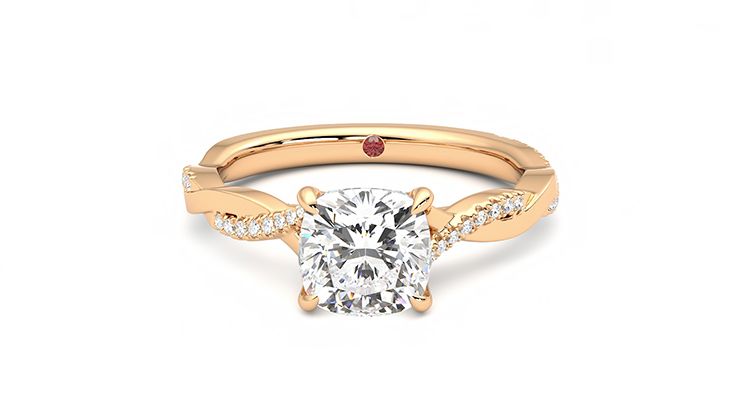 Taylor & Hart Cassia Cushion Engagement Ring 360 degree image 29