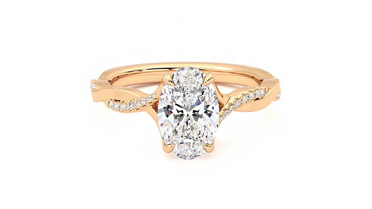 Taylor & Hart Cassia Oval Engagement Ring 360 degree image 1