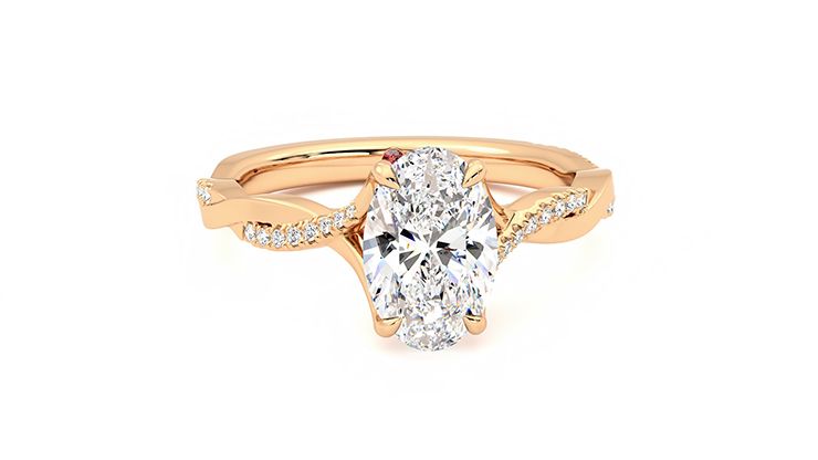 Taylor & Hart Cassia Oval Engagement Ring 360 degree image 2