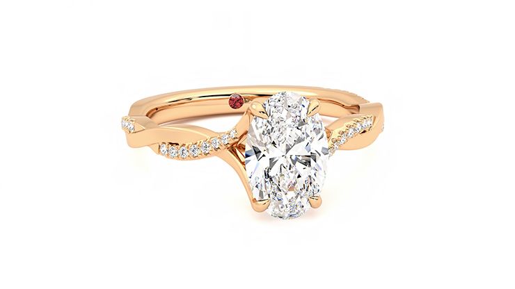 Taylor & Hart Cassia Oval Engagement Ring 360 degree image 3