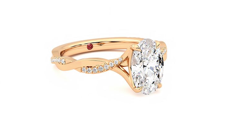 Taylor & Hart Cassia Oval Engagement Ring 360 degree image 5