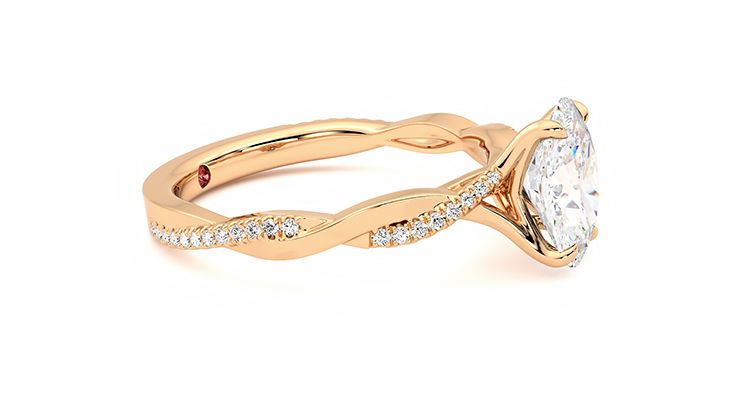 Taylor & Hart Cassia Oval Engagement Ring 360 degree image 8