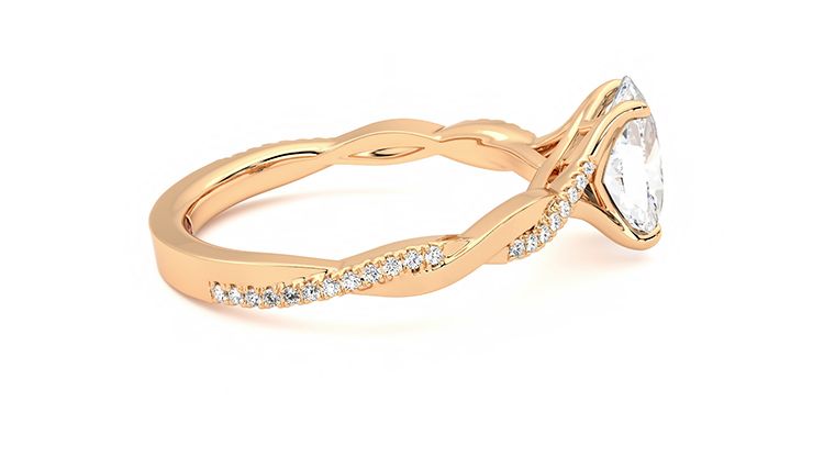 Taylor & Hart Cassia Oval Engagement Ring 360 degree image 10
