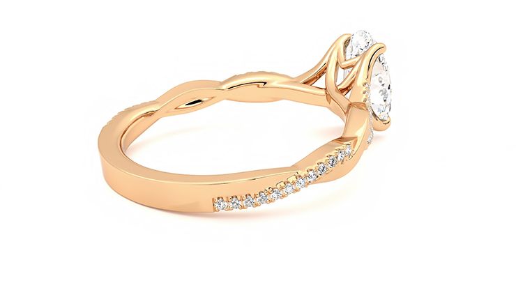 Taylor & Hart Cassia Oval Engagement Ring 360 degree image 12