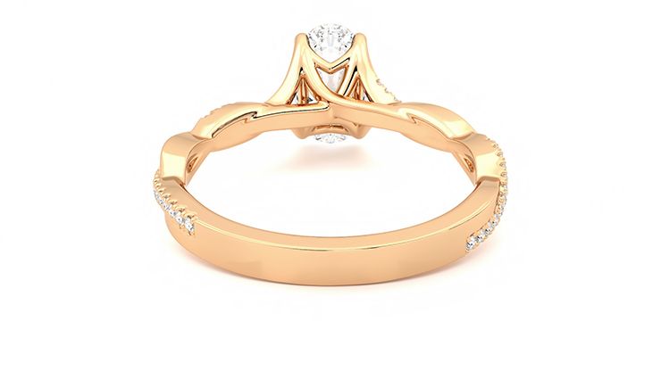 Taylor & Hart Cassia Oval Engagement Ring 360 degree image 15