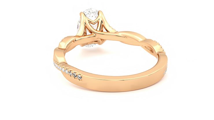 Taylor & Hart Cassia Oval Engagement Ring 360 degree image 16