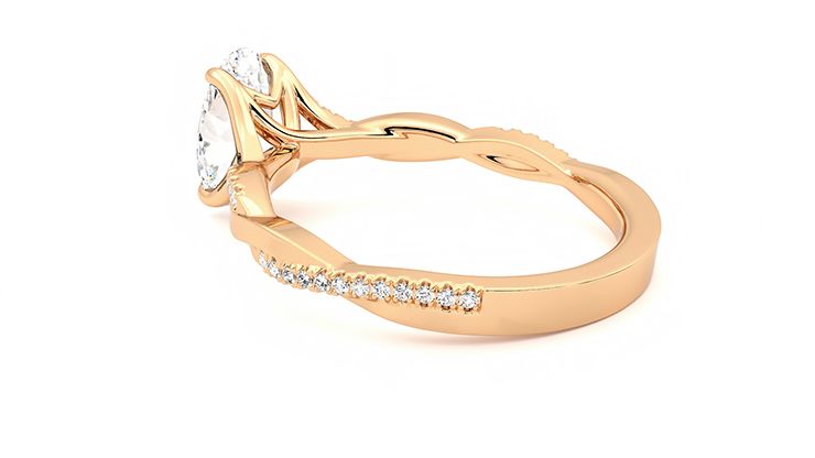 Taylor & Hart Cassia Oval Engagement Ring 360 degree image 18