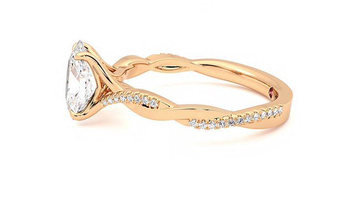 Taylor & Hart Cassia Oval Engagement Ring 360 degree image 21
