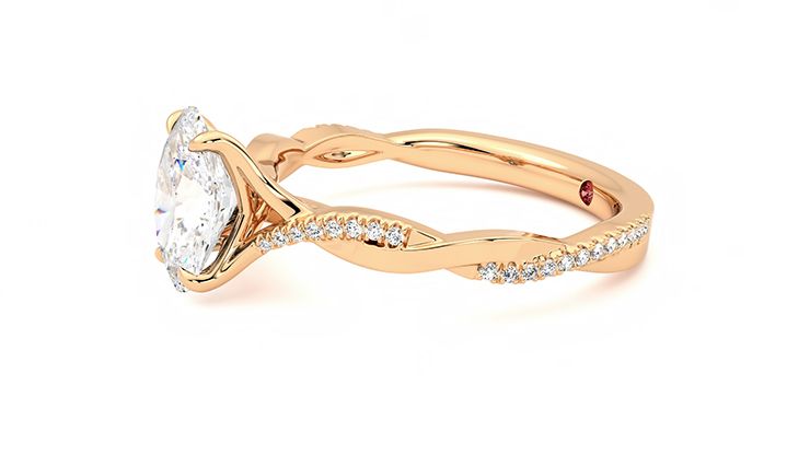 Taylor & Hart Cassia Oval Engagement Ring 360 degree image 22