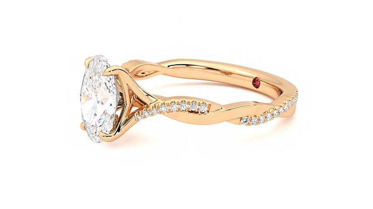 Taylor & Hart Cassia Oval Engagement Ring 360 degree image 23