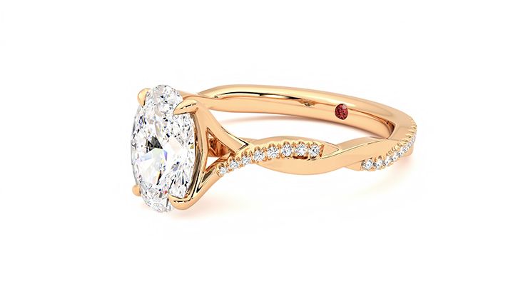 Taylor & Hart Cassia Oval Engagement Ring 360 degree image 24