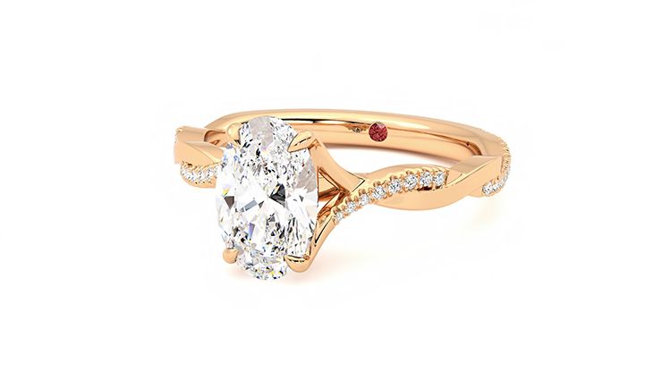 Taylor & Hart Cassia Oval Engagement Ring 360 degree image 25
