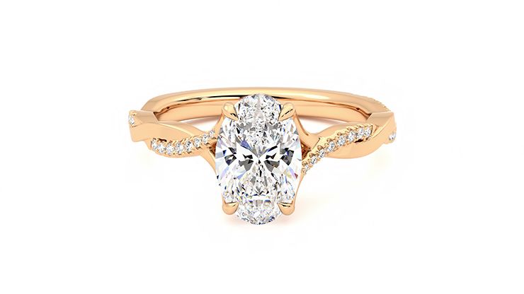 Taylor & Hart Cassia Oval Engagement Ring 360 degree image 29