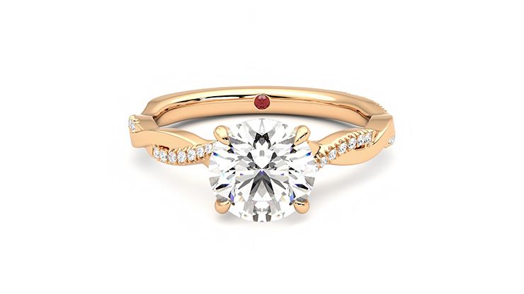 Taylor & Hart Cassia Round Engagement Ring 360 degree image 0