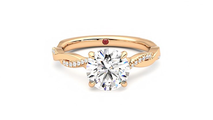 Taylor & Hart Cassia Round Engagement Ring 360 degree image 1