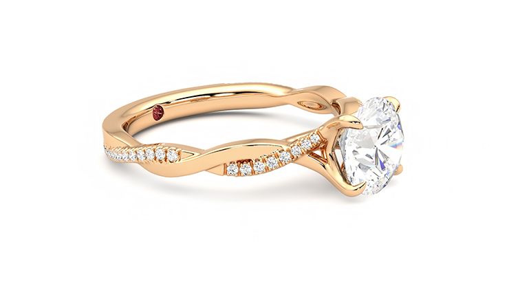 Taylor & Hart Cassia Round Engagement Ring 360 degree image 7
