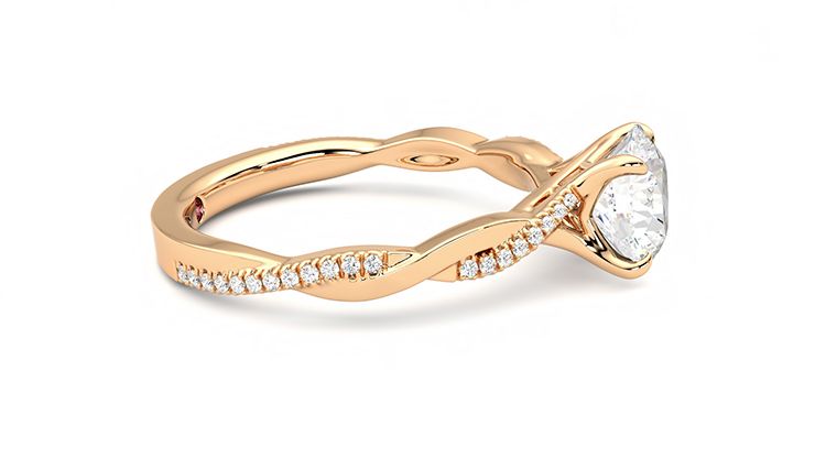 Taylor & Hart Cassia Round Engagement Ring 360 degree image 9