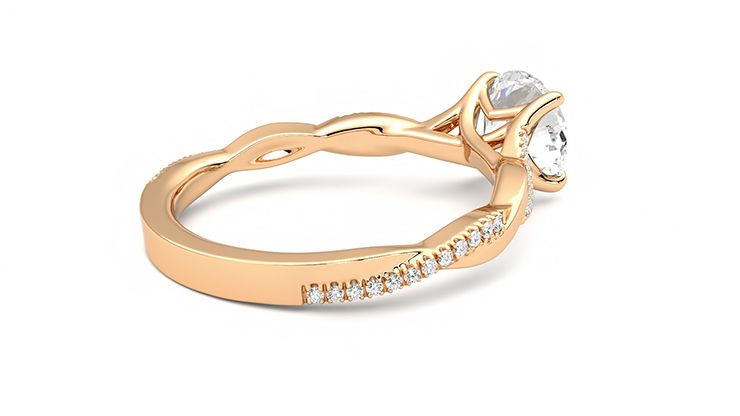 Taylor & Hart Cassia Round Engagement Ring 360 degree image 12