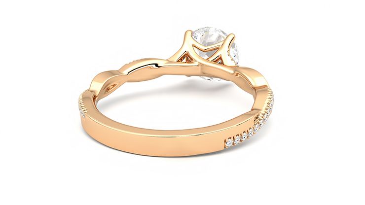 Taylor & Hart Cassia Round Engagement Ring 360 degree image 14