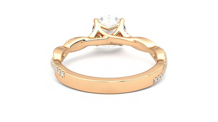 Taylor & Hart Cassia Round Engagement Ring 360 degree image 15