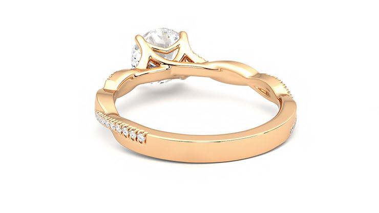 Taylor & Hart Cassia Round Engagement Ring 360 degree image 16