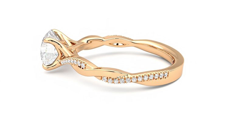 Taylor & Hart Cassia Round Engagement Ring 360 degree image 20