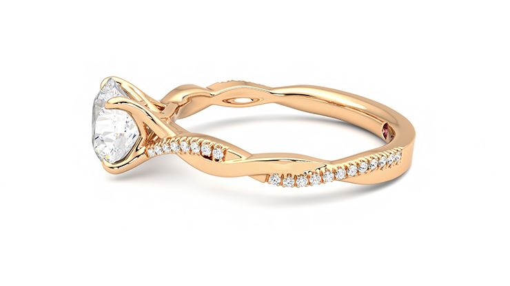 Taylor & Hart Cassia Round Engagement Ring 360 degree image 21