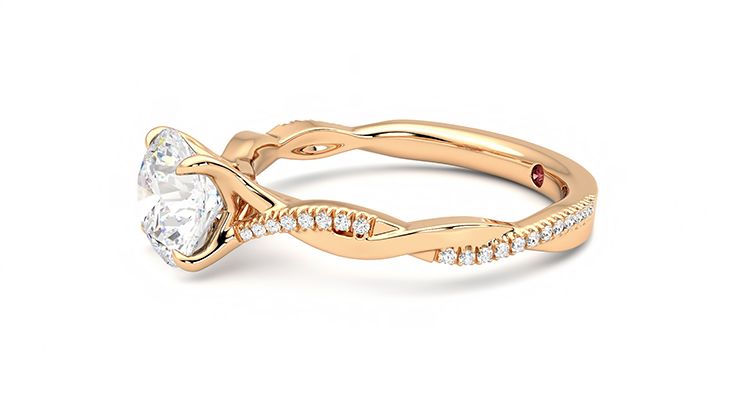 Taylor & Hart Cassia Round Engagement Ring 360 degree image 22