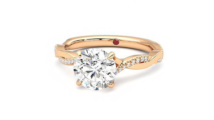 Taylor & Hart Cassia Round Engagement Ring 360 degree image 27