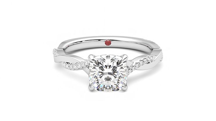 Taylor & Hart Cassia Cushion Engagement Ring 360 degree image 0