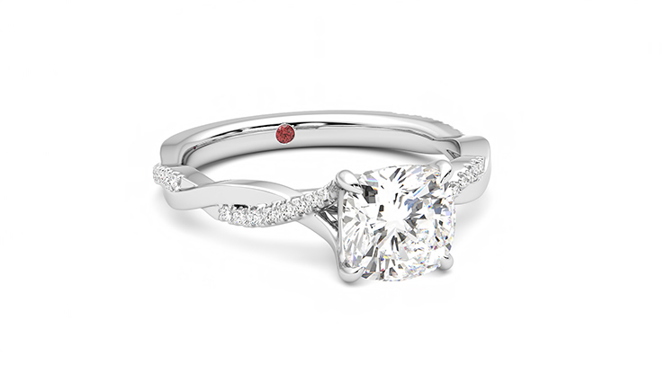 Square band hot sale engagement rings