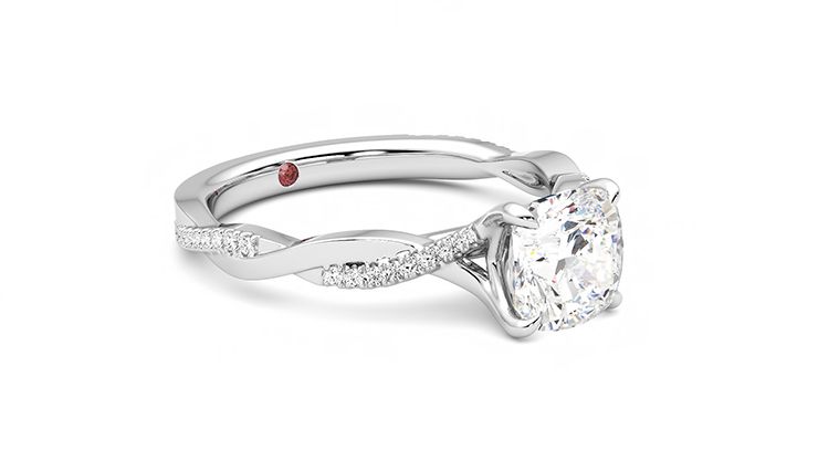 Taylor & Hart Cassia Cushion Engagement Ring 360 degree image 6