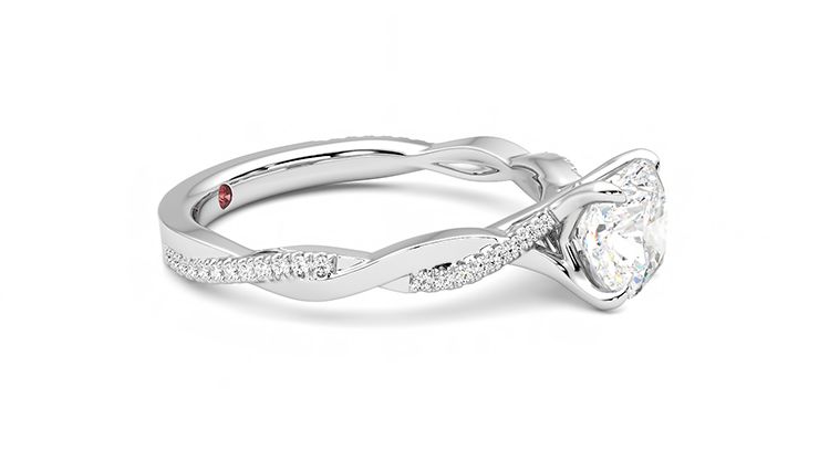Taylor & Hart Cassia Cushion Engagement Ring 360 degree image 8