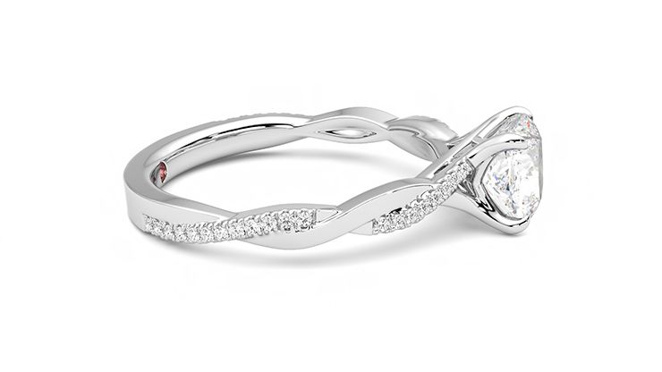 Taylor & Hart Cassia Cushion Engagement Ring 360 degree image 9