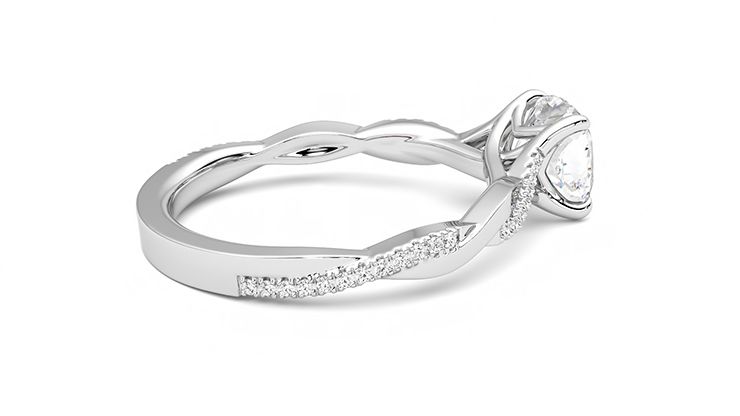 Taylor & Hart Cassia Cushion Engagement Ring 360 degree image 11