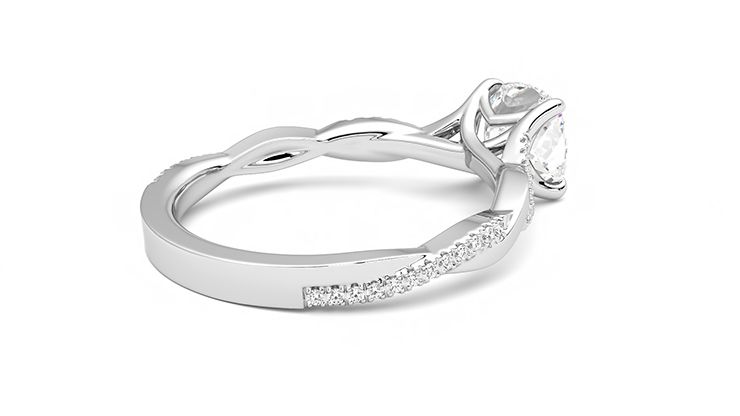 Taylor & Hart Cassia Cushion Engagement Ring 360 degree image 12