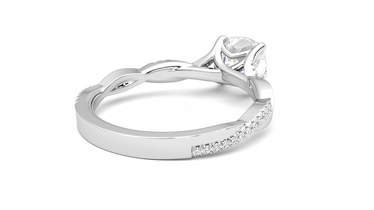 Taylor & Hart Cassia Cushion Engagement Ring 360 degree image 13