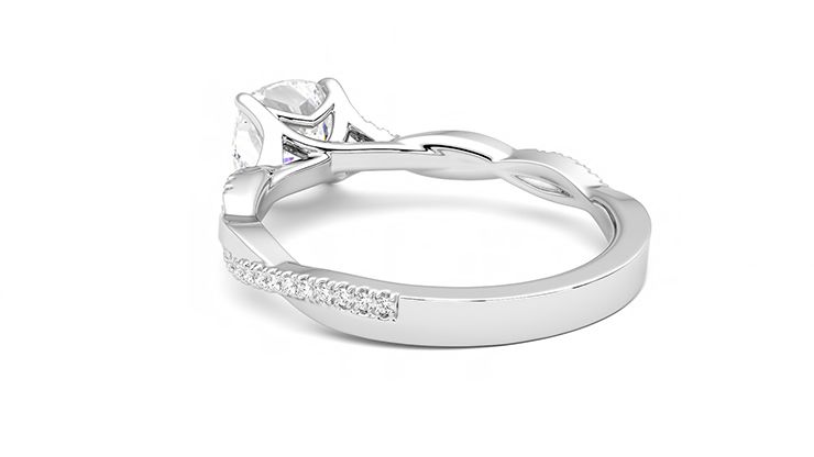 Taylor & Hart Cassia Cushion Engagement Ring 360 degree image 17