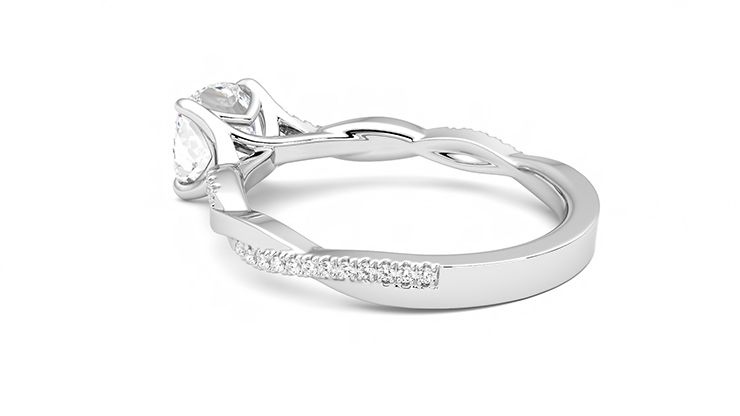 Taylor & Hart Cassia Cushion Engagement Ring 360 degree image 18