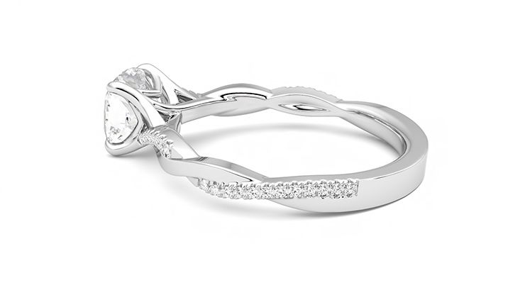 Taylor & Hart Cassia Cushion Engagement Ring 360 degree image 19