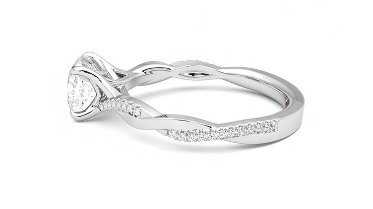 Taylor & Hart Cassia Cushion Engagement Ring 360 degree image 20