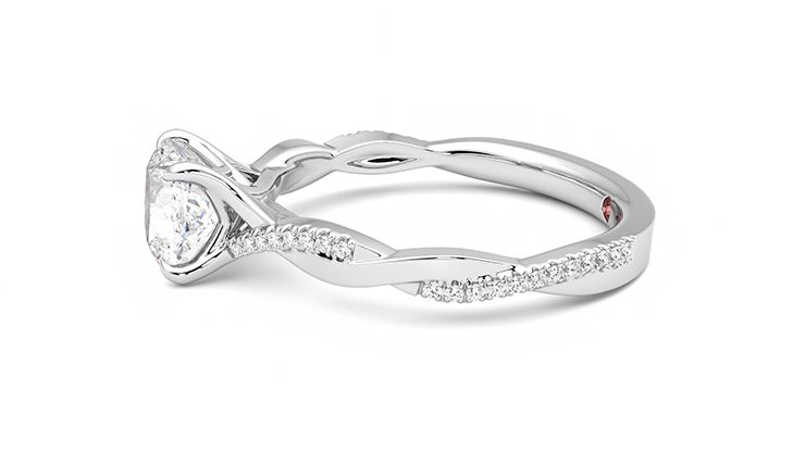 Taylor & Hart Cassia Cushion Engagement Ring 360 degree image 21