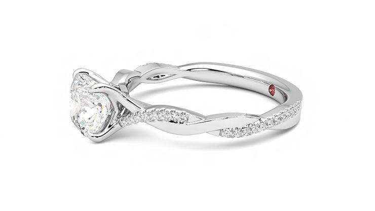Taylor & Hart Cassia Cushion Engagement Ring 360 degree image 22