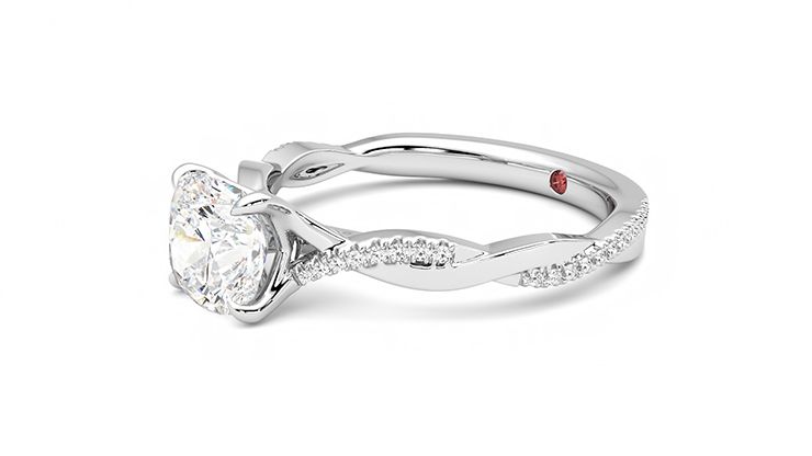 Taylor & Hart Cassia Cushion Engagement Ring 360 degree image 23